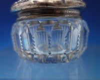 Dominick and Haff Sterling Silver and Glass Dresser Jar Repousse Flowers #6873-2