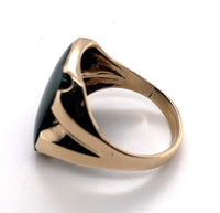 10k Yellow Gold Men's Genuine Natural Bloodstone Ring Jewelry (#J5680)