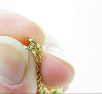 14k Gold Victorian Lavaliere Pendant with Genuine Natural Diamond (#J1916)