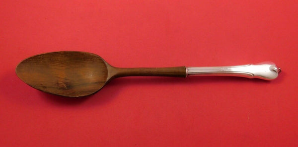 Grand Colonial by Wallace Sterling Silver Salad Serving Spoon HH w/ Rosewood 11"