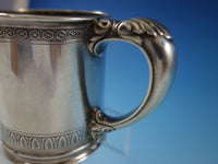 Whiting Sterling Silver Baby Child's Cup Mug with Leaf and Star Border #328