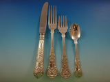 Queens by Wallace CJ Vander Sterling Silver Dinner Flatware Set 8 Service 48 Pcs