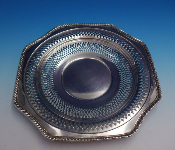 Frank Whiting Sterling Silver Serving Tray Pierced #447 11 1/2" Diameter (#4777)