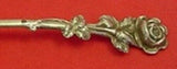 Harlequin by Reed and Barton Sterling Silver Demitasse Spoon with Rose GW 4"