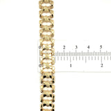 14k Yellow Gold Wide Fancy Link Bracelet (#J5532)