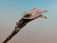 Calla Lily by Whiting Sterling Silver Berry Spoon Gold Washed 10 3/4"
