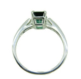 14k White Gold 1.23ct Teal Genuine Natural Tourmaline and Diamond Ring (#J4584)