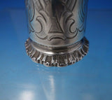 English Sterling Silver Pepper Shaker Bright-Cut 3 3/4" Tall x 1 5/8" (#5210)