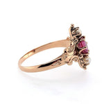 10k Rose Gold Victorian .24ct Ruby Ring Jewelry (#J5654)