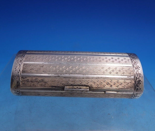 Austrian .935 Silver Compact with Gold Washed Interior Engraved 3 3/8" (#7011)