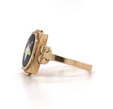 10k Gold Enamel Eastern Star Masonic Lady's Ring Jewelry (#J5693)
