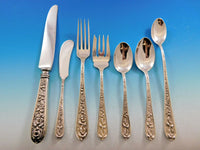 Corsage by Kirk Stieff Sterling Silver Flatware Set for 8 Service 60 pieces