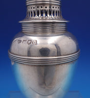 C and S Co English Estate Sterling Silver Muffineer Square Base Fancy (#7283)