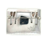 Handwrought Sterling Covered Bridge Pin by Dodson (#J5513)