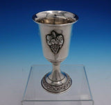Judaica by Unknown Sterling Silver Kiddush Cup with Applied Grapes (#4792)