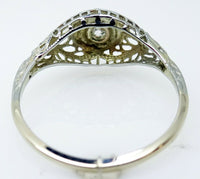 Filigree / Art Deco 14k Gold .05ct Genuine Natural Diamond Ring (#J3294)