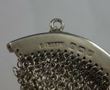 S. Blacknesee & Son Ltd. English Sterling Silver Mesh Coin Purse w/Chain (#3011)