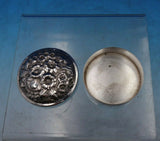 Shiebler Sterling Silver Box w/ Repousse Flowers on Lid #1880 7/8" x 2" (#6804)