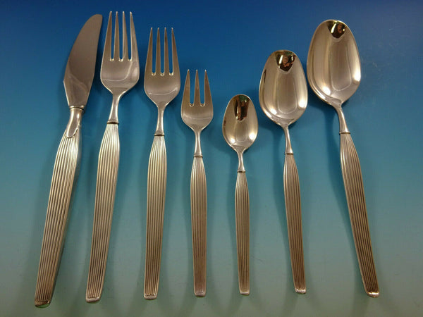 Savoy by Frigast Silverplated Flatware Set For 8 Danish Service 65 Pieces
