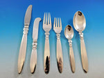 Cactus by Georg Jensen Danish Sterling Silver Flatware Set Service 52 Pieces