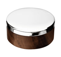 UNI by Christofle France Wood Box with Silverplate Lid Modern Large - New