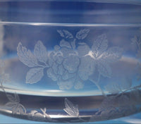 Hunt Sterling Silver Jar w/Stenciled Roses Butterfly and Chrysanthemum Lid #5319