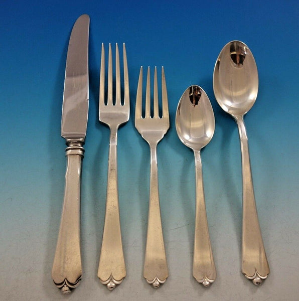 Lotus by Watson Sterling Silver Flatware Set for 8 Service 44 pieces