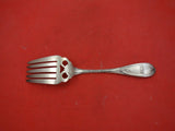 Olive by Bigelow & Kennard Coin Silver Cold Meat Fork Brite-Cut Pierced 9 1/2"