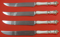 Carpenter Hall by Towle Sterling Silver Steak Knife Set 4pc Texas Sized Custom