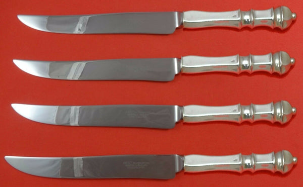 Carpenter Hall by Towle Sterling Silver Steak Knife Set 4pc Texas Sized Custom