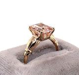 10k Rose Gold 2.15ct Genuine Natural Morganite Ring Jewelry (#J5741)