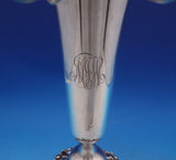Floral by Unknown Sterling Silver Vase with Fuschia Flowers #185 12 1/4" (#6999)