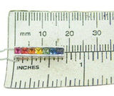 14k White Gold Rainbow Genuine Natural Sapphire Pendant .71ct (#J4617)