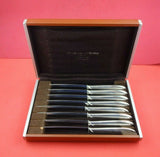 Silver Rhythm by International Sterling Silver Steak Knife Set 8pc w/ Guard Box
