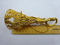Gilt Bronze Tussie Mussie Posey Posy Holder with Large Butterflies (#J1283)
