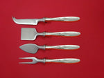 Rose Solitaire by Towle Sterling Silver Cheese Serving Set 4 Piece HHWS  Custom