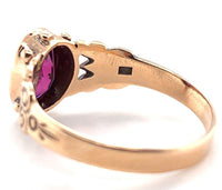 10k Yellow Gold 1.26ct Grape Genuine Natural Garnet Ring Size 5.25 (#J6143)
