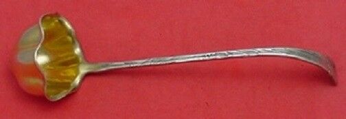 Lap Over Edge Acid Etched by Tiffany and Co Sterling Sauce Ladle Bird Tall Grass