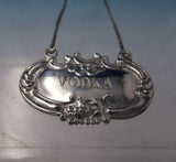 Lucerne by Wallace Sterling Silver Liquor Label "Vodka" 2" x 1" (#5144)