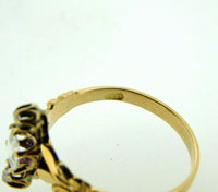 10k Rose Gold Victorian Rose Cut Genuine Natural Diamond Ring (#J4391)
