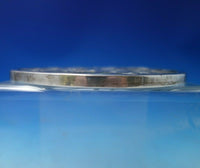 Glass Trivet Plate with Sterling Silver Overlay Four-Leaf Clover #A92C (#5489)