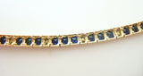Gold Sapphire Bracelet with 15 Carats of Genuine Natural Blue Sapphires (#J480)