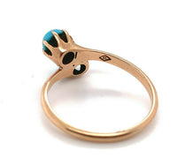 10k Yellow Gold Victorian Turquoise Ring (#J5558)