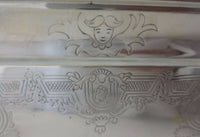 Tane Mexican Sterling Silver Serving Plates Pair Square Hand Engraved (#0146)