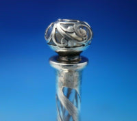 Gorham Glass Perfume Bottle with Sterling Silver Overlay 3 1/2" x 1 7/8" (#5927)