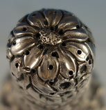 Repousse by Unknown Sterling Silver Salt Shaker #350 3" Tall (#2838) Vintage