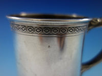 Whiting Sterling Silver Baby Child's Cup Mug with Leaf and Star Border #328