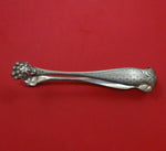 Christofle Sterling Silver Ice Tong Bright-Cut Engine Turned w/ Lion Paws 6 1/4"