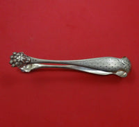 Christofle Sterling Silver Ice Tong Bright-Cut Engine Turned w/ Lion Paws 6 1/4"