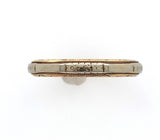 14k Yellow and White Gold Wedding Band Jewelry Size 7.5 (#J5867)